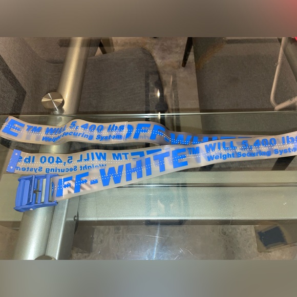 Off white industrial belt